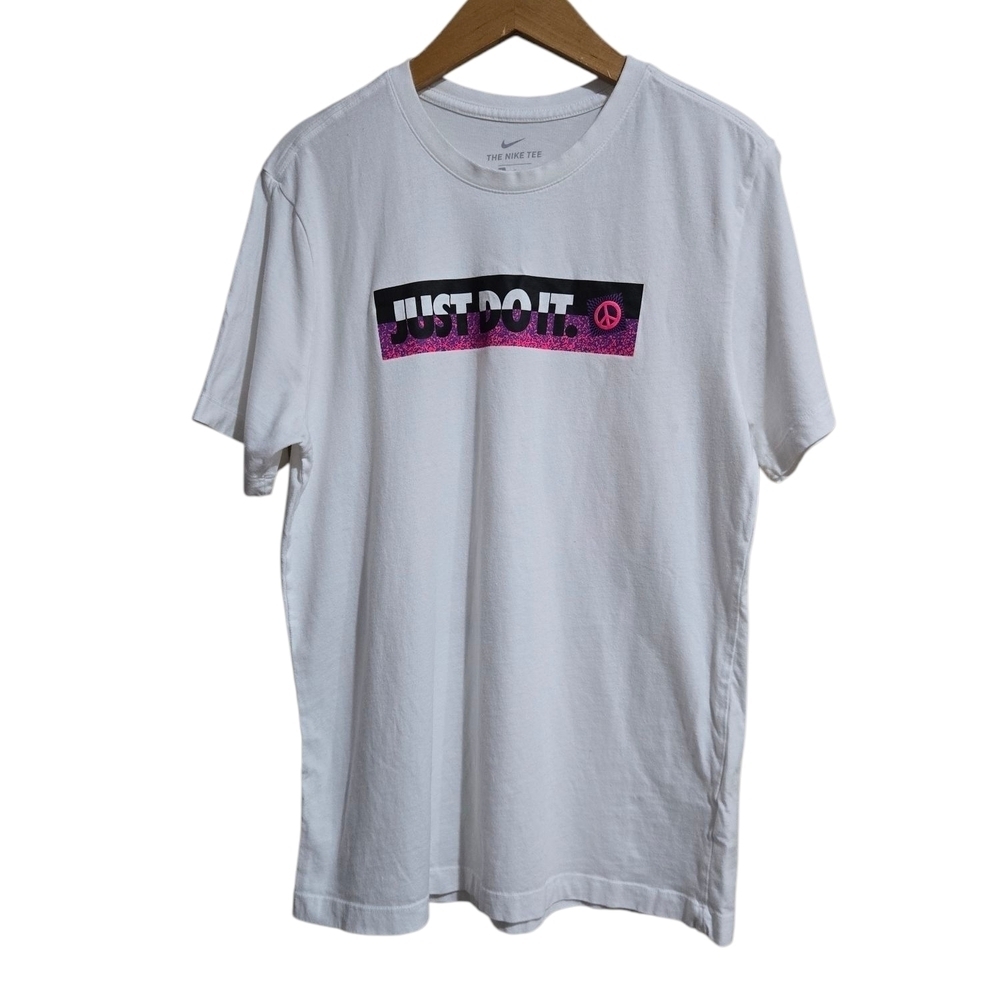 Nike White T-Shirt with Just Do It Graphic